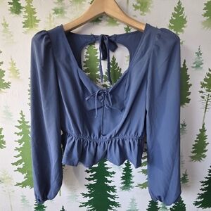 Kingston Grey Sweetheart-Neck Ruffled-Hem Top